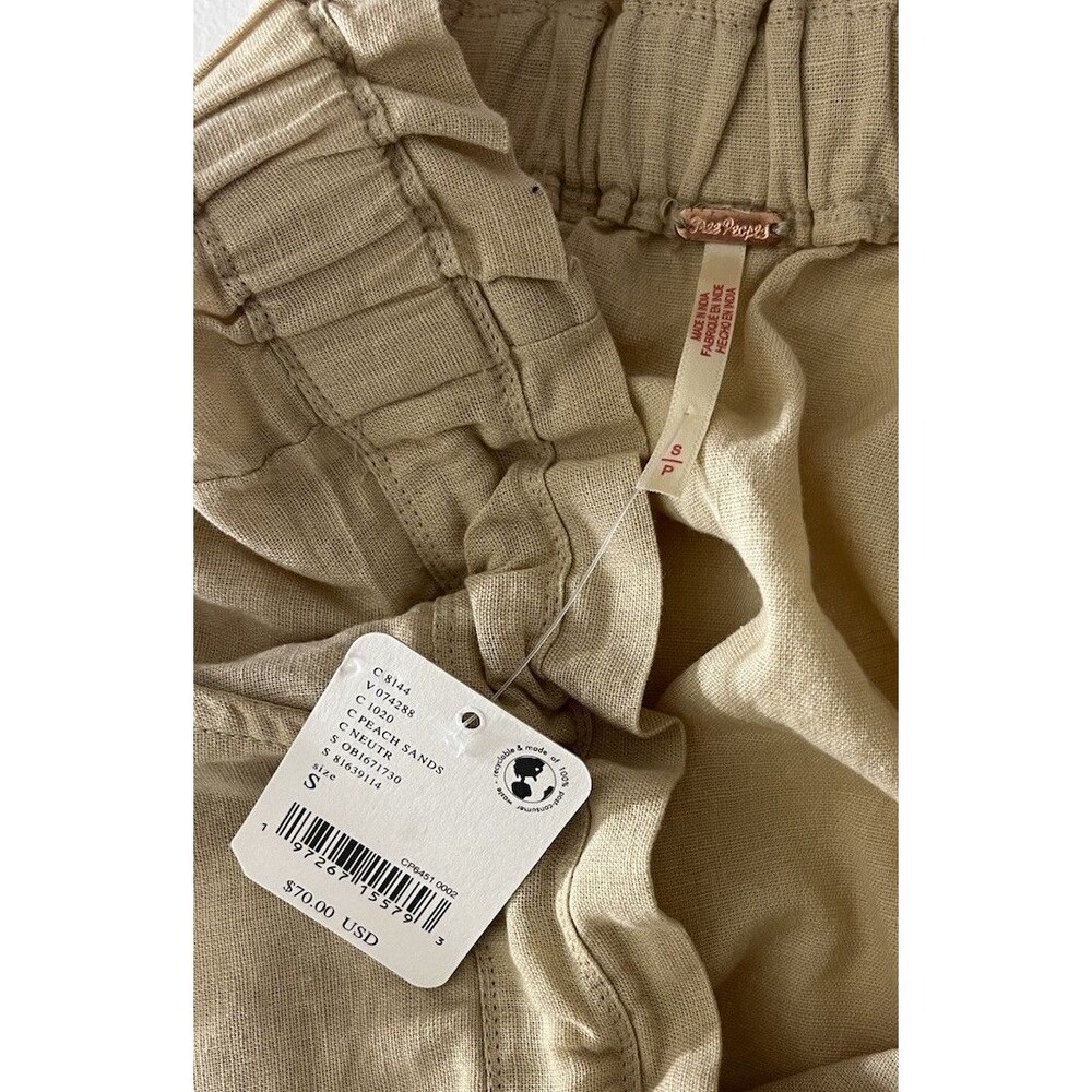 NWT Free People Peach Sands Drawstring Cargo Skirt Size Small Beige Beach Boho - Picture 6 of 8